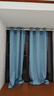 沫梵窗簾羅馬桿一整套臥室飄窗窗簾遮光客廳 帶桿免打孔定制  定制.牛仔褲藍(遮光95%左右) 簾2.2*1.8米高雙開(kāi)(桿1.1-1.6米) 個(gè) 曬單實(shí)拍圖