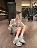 QIPUSEN品牌老爹鞋女厚底網(wǎng)面亮片休閑鞋女2025秋季新品女鞋百搭鞋子女 白色 35 曬單實(shí)拍圖