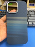 梵皓伊 新款凱夫拉碳纖維紋磁吸適用蘋果15pro手機(jī)殼iphone14promax磨砂膚感超薄防摔13pro/16復(fù)古高級感 凱夫拉紋【復(fù)古夜光-月升藍(lán)】磁吸+磨砂碳纖維防指紋 iPhone16Pro 曬單實(shí)拍圖