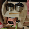 柏思樂兒童迷你小廚房真實(shí)版真煮全套裝做飯玩具廚具食品級女孩生日禮物 304不銹鋼429件套-粉-語音電熱爐 曬單實(shí)拍圖