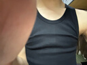 浪莎（LangSha）粗螺紋無袖跨欄背心男純棉黑色彈力緊身打底汗衫運動健身100%全棉 ·【1件黑色】·100%純棉彈力 L /170：修身版型建議選大一碼 曬單實拍圖