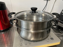 蒂洛克304不銹鋼加厚多層蒸鍋家用蒸籠多功能煮燉湯鍋電磁爐燃?xì)庠顚Ｓ?【304不銹鋼】 2層 26cm 曬單實拍圖
