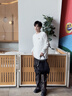 回力休閑華夫格長(zhǎng)袖t恤男秋季重磅大碼透氣上衣簡(jiǎn)約高級(jí)感男生體恤潮 白色(ha回力字簽胸標(biāo)) XL /180(建議140斤-160斤左右) 曬單實(shí)拍圖