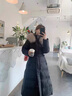DRPR品牌女裝韓版寬松羽絨服女2025冬季新款大毛領加厚保暖白鴨絨外套 黑色 S 曬單實拍圖
