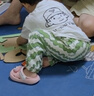 嘟嘟家寶寶長(zhǎng)褲夏裝薄款兒童褲子寬松男童沙灘褲滿(mǎn)印女童童裝 果綠色100 曬單實(shí)拍圖