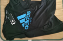 阿迪達斯 （adidas）短袖男春夏跑步休閑運動服圓領(lǐng)健身速干T恤 黑藍JUDO M  曬單實拍圖