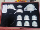 蘇氏陶瓷（SUSHI CERAMICS） 茶具套裝 憶荷陶瓷功夫茶具青瓷手繪描金茶杯子帶禮盒（茶壺） 曬單實拍圖