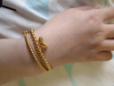 周大生黃金蓮蓬手鏈足金兩世歡福牌平安手串送生日禮物 好運蓮蓮2.35g 曬單實(shí)拍圖
