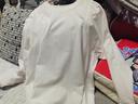 雲上生活白色長(cháng)袖T恤基礎新款設計感圓領(lǐng)T打底衫2026春T6018X 象牙白 M 曬單實(shí)拍圖