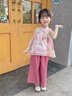 G.DUCKKIDS小黃鴨女童國風套裝夏季好看兒童新中式女寶寶夏裝漢服兩件套 中式牡丹無袖套裝 120 (建議105-115cm 4-5.2周歲) 曬單實拍圖