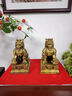 聚善緣招財(cái)黃銅麒麟擺件一對(duì)八卦麒麟客廳玄關(guān)辦公室高檔裝飾品開業(yè)禮物 XL小號(hào)黃銅麒麟一對(duì) 12*8*15cm 曬單實(shí)拍圖