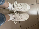 ZUOSAISI品牌小白鞋女厚底真皮透氣休閑鞋女2025秋季新品女鞋輕便百搭鞋子 白尾 35 曬單實(shí)拍圖