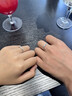 BOEAY山海情侶對戒純銀戒指女款男士一對可調節(jié)鐘久久求婚戒指結婚表白 【免費刻字】山海情侶戒指一對 曬單實拍圖