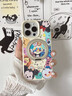 迪士尼（Disney）米奇米妮蘋果15promax手機(jī)殼磁吸帶支架iphone16plus液態(tài)硅膠14pm支點(diǎn)指環(huán)扣適用女款防摔保護(hù)套 米白支架【真液態(tài)古董白】迪士尼-ZYT156G孔位 iPhone 曬單實(shí)拍圖