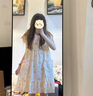 兒童睡衣夏季薄款背心云朵棉娃娃領公主風母女親子睡裙套裝家居服 背心套裝SDM云朵棉-52846#可琦安 120 【12碼】建議身高113-123cm 曬單實拍圖