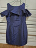 PORTS寶姿  新品女裝甜美荷葉邊收腰連衣裙SA8D096FFQ024 暗夜藍(lán) S (4) 曬單實(shí)拍圖