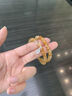 中國黃金（CHINA GOLD）招財(cái)納福黃水晶手串女雙圈黃水晶手鏈七夕生日禮物女生送女友老婆 福牌黃水晶雙圈手串【玫瑰禮盒】 曬單實(shí)拍圖