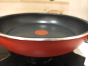 特福（Tefal）平底鍋家用牛排不粘煎鍋少油煙有鈦煎餅鍋電磁爐燃氣灶通用28cm 曬單實拍圖
