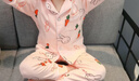 惠奴比兒童睡衣春秋新款小孩套裝寶寶開(kāi)始長(cháng)袖女小童女童家居服夏季春秋 粉色蘿卜兔【童套】 100 曬單實(shí)拍圖