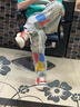美式潮牌牛仔褲男2025春秋款印花褲子高級感寬松垂感慵懶風(fēng)直筒褲 藍色 19007 L 體重 65-72kg 曬單實拍圖