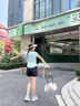 百思絨專業(yè)晨跑健身瑜伽服女2025夏季新款運(yùn)動(dòng)套裝高腰顯身材透氣速干衣 薄荷綠兩件套（黑褲） M 曬單實(shí)拍圖