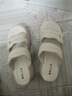 百麗（Belle）簡(jiǎn)約百搭小白拖鞋女商場(chǎng)同款厚底包頭拖鞋E2U2DCH5 白色 37 (235mm) 曬單實(shí)拍圖