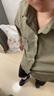 名創(chuàng  )優(yōu)品（MINISO）襯衫男款冰絲透氣古巴領(lǐng)襯衣夏季寬松潮流簡(jiǎn)約字母短袖 軍綠 XL 曬單實(shí)拍圖