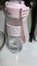 樂扣樂扣（LOCK&LOCK）夏季雙飲塑料運(yùn)動(dòng)水杯帶吸管提手戶外水壺便攜男女杯子粉色800ml 曬單實(shí)拍圖