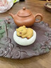塔馳密司（TOUCH MISS）宜興原礦紫砂茶寵可愛(ài)小香豬擺件茶盤(pán)裝飾品生肖豬茶玩茶道配件 【小香豬+趴趴窩】黃段泥 【禮盒裝】 曬單實(shí)拍圖