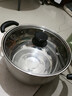 YIYIPAI1810加厚不銹鋼湯鍋家用煮粥鍋煲湯鍋不粘火鍋奶鍋嬰兒輔食鍋蒸鍋 加厚無(wú)涂層【不銹鋼】 18cm 曬單實(shí)拍圖