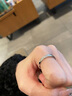 ALLOVE冰川純銀情侶戒指男女款求婚對(duì)戒七夕情人節(jié)禮物送女朋友老婆生日 曬單實(shí)拍圖