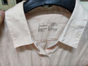 無印良品（MUJI）女式 漢麻水洗襯衫領(lǐng)長袖襯衫女士襯衣外套外衣 25年夏季女裝上衣 淺粉紅色 L （165/88A） 曬單實拍圖