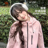 駱駝（CAMEL）硬殼沖鋒衣女單層外套24新款防水防風(fēng)衣登山服男 曬單實(shí)拍圖