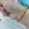 IS YOU古法黃金花絲玲瓏手鏈女999足金轉運珠手串生日情人節禮物送女友 足金花絲玲瓏手鏈+品牌禮盒 金重約5.5g 曬單實(shí)拍圖