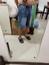 七匹狼牛仔短褲男士夏季水洗貓須彈力直筒通勤休閑柔軟舒適五分褲子男裝 曬單實(shí)拍圖