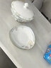 詆青骨瓷碗碟盤(pán)家用飯碗湯碗面碗高腳碗吃飯餐具景德鎮高顏值餐具套裝 【落英繽紛】8英寸三角盤(pán)4個(gè) 曬單實(shí)拍圖