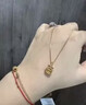 寶慶銀樓黃金吊墜足金999小福袋算盤項黃金項鏈女款掛墜送女友生日禮物 3D足金福袋算盤吊墜 【贈925銀鏈】約0.23g 曬單實拍圖