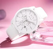 阿瑪尼（ARMANI EXCHANGE）阿瑪尼手表女士滿(mǎn)天星女表石英名表生日七夕情人節(jié)禮物送女友老婆 【HOT 硅膠表帶】AX1325 曬單實(shí)拍圖