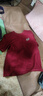 名創(chuàng)優(yōu)品（MINISO）短袖t恤男夏季純棉潮流寬松男生簡(jiǎn)約高級(jí)感正肩體恤 酒紅 L 曬單實(shí)拍圖