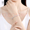 TTMIX女士鉑金手鐲pt950白金時(shí)尚簡(jiǎn)約推拉鐲米字車(chē)花紋正圓鐲 19.7-19.9g 寬4.5mm 曬單實(shí)拍圖