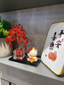 朱砂樹貓辦公室2025新年裝飾紅色擺件吉祥物喬遷禮品 水立方朱砂樹擺件+貓+底座 曬單實拍圖
