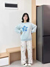 若盼可愛(ài)卡通印花闊腿褲女2025秋冬新款寬松闊腿高腰顯瘦百搭休閑長(cháng)褲 白灰色長(cháng)褲【春秋】 薄款 M 95-105斤 曬單實(shí)拍圖