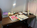 凡積實(shí)木電動(dòng)升降桌智能電腦桌可升降電競桌子家用辦公學(xué)習工作臺書(shū)桌 5CM桌面【雙電機三節】胡桃色 140x70x75CM 曬單實(shí)拍圖