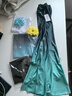 蕉京傣族服裝女藝考服傣族舞蹈服女演出服練功舞裙傣族孔雀舞蹈藝考表 白色短 袖墨綠漸變 m 曬單實(shí)拍圖