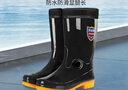 樂優(yōu)佰易 雨鞋黑色雨靴中筒40碼 防水鞋膠鞋戶外雨天耐磨不易滑 曬單實拍圖