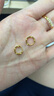 中國黃金（CHINA GOLD）圓環(huán)18k金耳釘女彩金耳飾耳扣七夕情人節禮物送女友老婆生日實(shí)用 18K圓環(huán)耳扣-京速達 曬單實(shí)拍圖