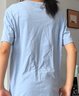 Teenie Weenie女裝簡(jiǎn)約時(shí)尚夏裝清新多巴胺大熊短袖T恤打底衫 淺藍(lán)色 M (165) 曬單實(shí)拍圖
