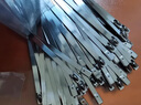 鳴固 304不銹鋼扎帶 自鎖式活扣捆電線(xiàn)束線(xiàn)扎絲拉緊器金屬鋼絲抱箍扎 4.6*300mm/100根 曬單實(shí)拍圖