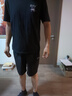 名創(chuàng)優(yōu)品（MINISO）短袖男純棉休閑寬松夏季圓領(lǐng)百搭青少年潮流半袖t恤 黑 2XL 曬單實拍圖