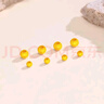 吾皇老金黃金小金珠足金999古法DIY配件手鏈項(xiàng)鏈金珠轉(zhuǎn)運(yùn)珠手串送禮佳品 約0.09g 曬單實(shí)拍圖
